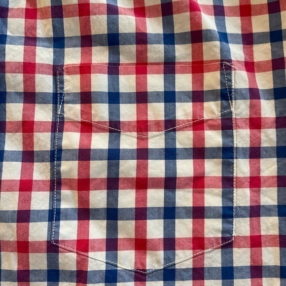 BONOBOS Standard Fit Pink Blue Checked Button‎ Down Size Large - Picture 6 of 10